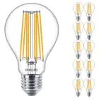 Confezione Multipack 10x Philips Corepro LEDbulb E27 Pera Chiara 17W 2452lm - 827 Bianco Molto Caldo | Sostitutiva 150W